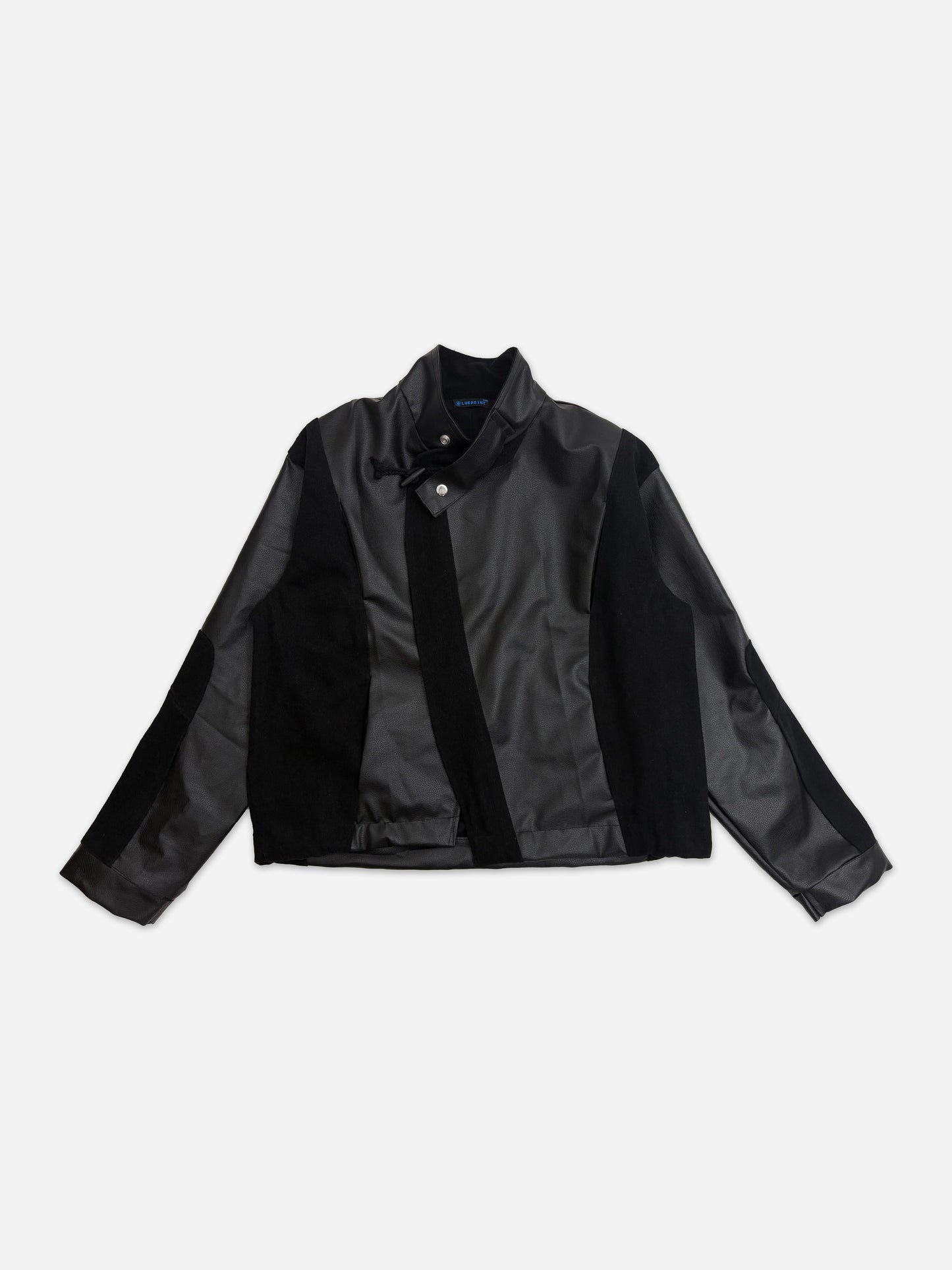 CROSS TOGGLE FAUX LEATHER JACKET [EVEN]