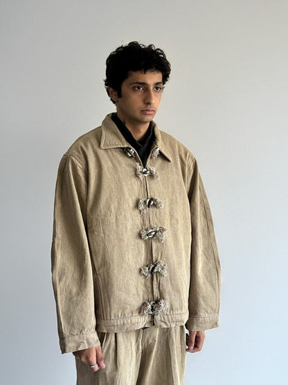 WASHED TOGGLE JACKET [EVEN]