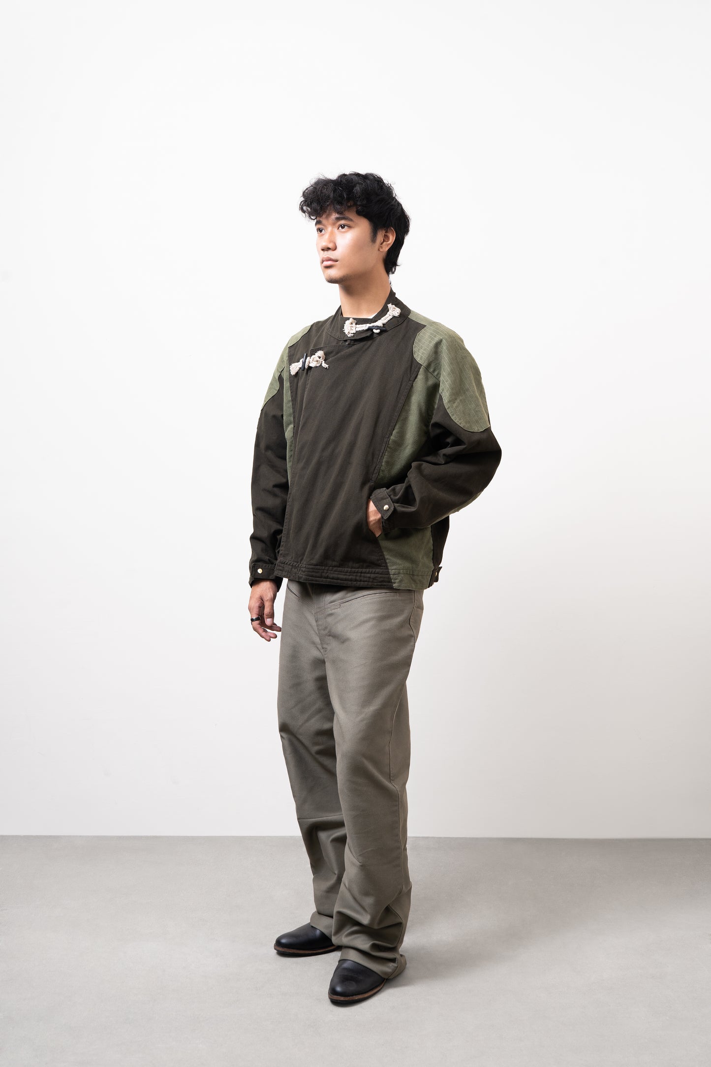 CROSS TOGGLE JACKET [Olive]
