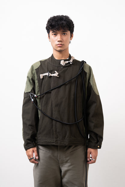 CROSS TOGGLE JACKET [Olive]