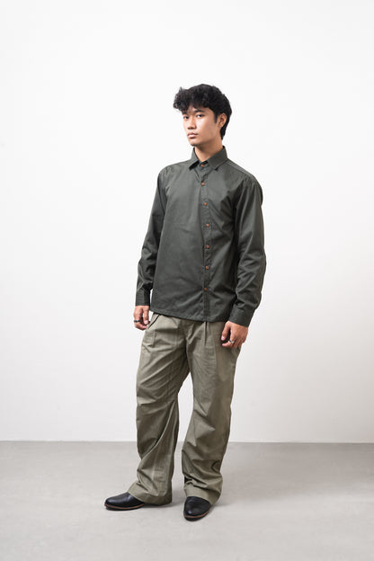 ASYMMETRIC SHIRT [Olive]