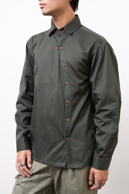 ASYMMETRIC SHIRT [Olive]
