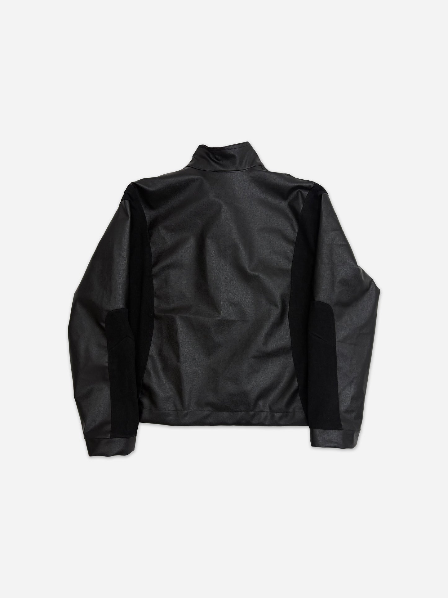 CROSS TOGGLE FAUX LEATHER JACKET [EVEN]