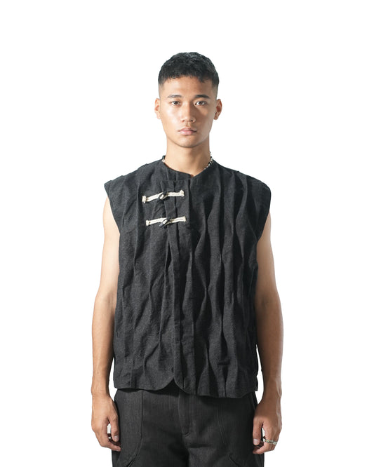 Textured Asymmetric Vest