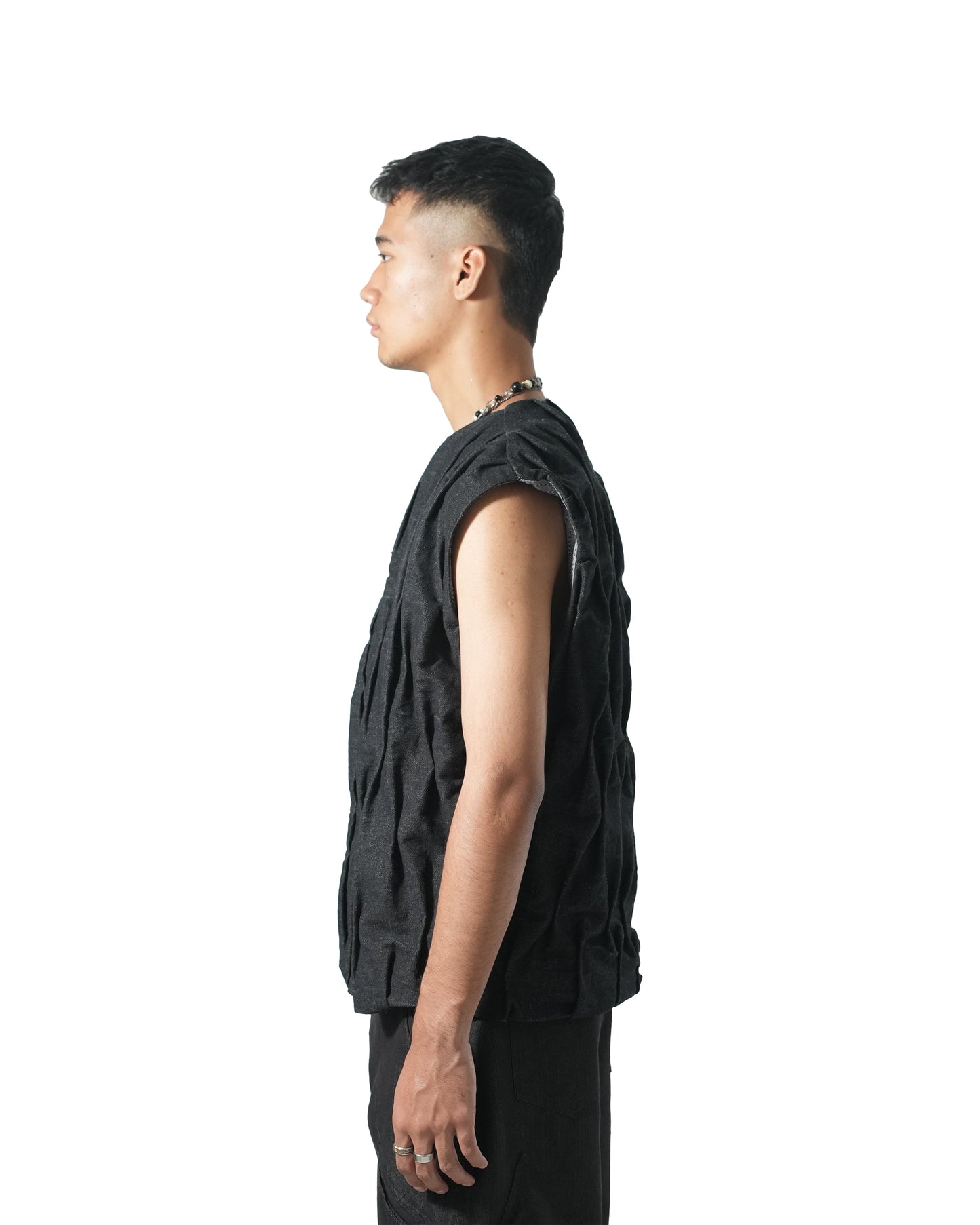 Textured Asymmetric Vest